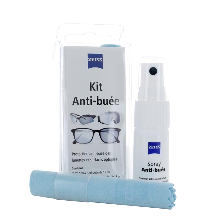 ZEISS anti-fog kit: ZEISS anti-fog spray and anti-fog cloth